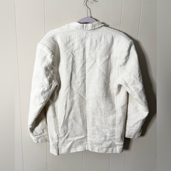 Anine Bing eggshell Quinn linen blazer size SM oversized - Picture 5 of 6